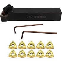 Amazon | 旋盤バイトホルダー+ 10個超硬インサート+ 2個レンチ